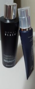 Monat black champoo and Rejuvabeads split end.